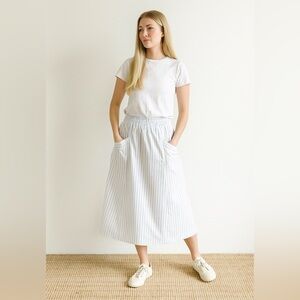 Breezy Vintage Striped Skirt